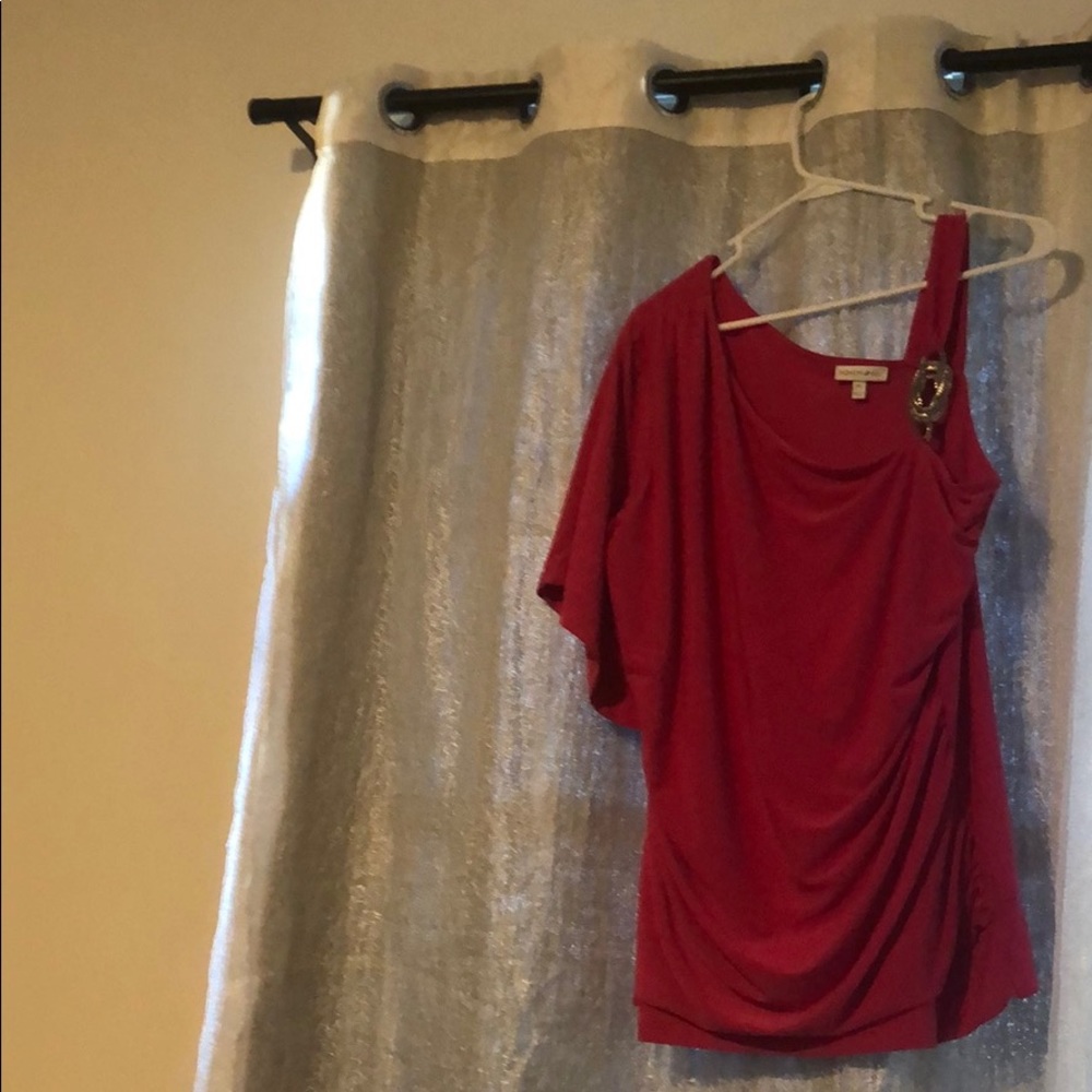 Pink one shoulder top